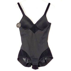 NWT Under Where? Women's Black Shape-wear Lightly Padded  Bodysuit Size S 1553